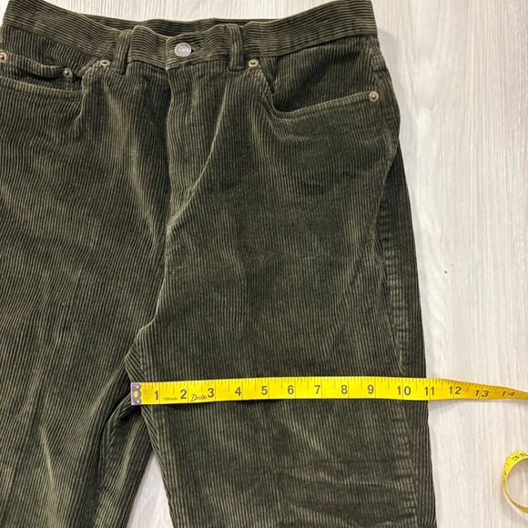 Lauren Ralph Lauren Pant Women Corduroy Olive Green Straight Leg Petite Size 12P - Picture 8 of 15